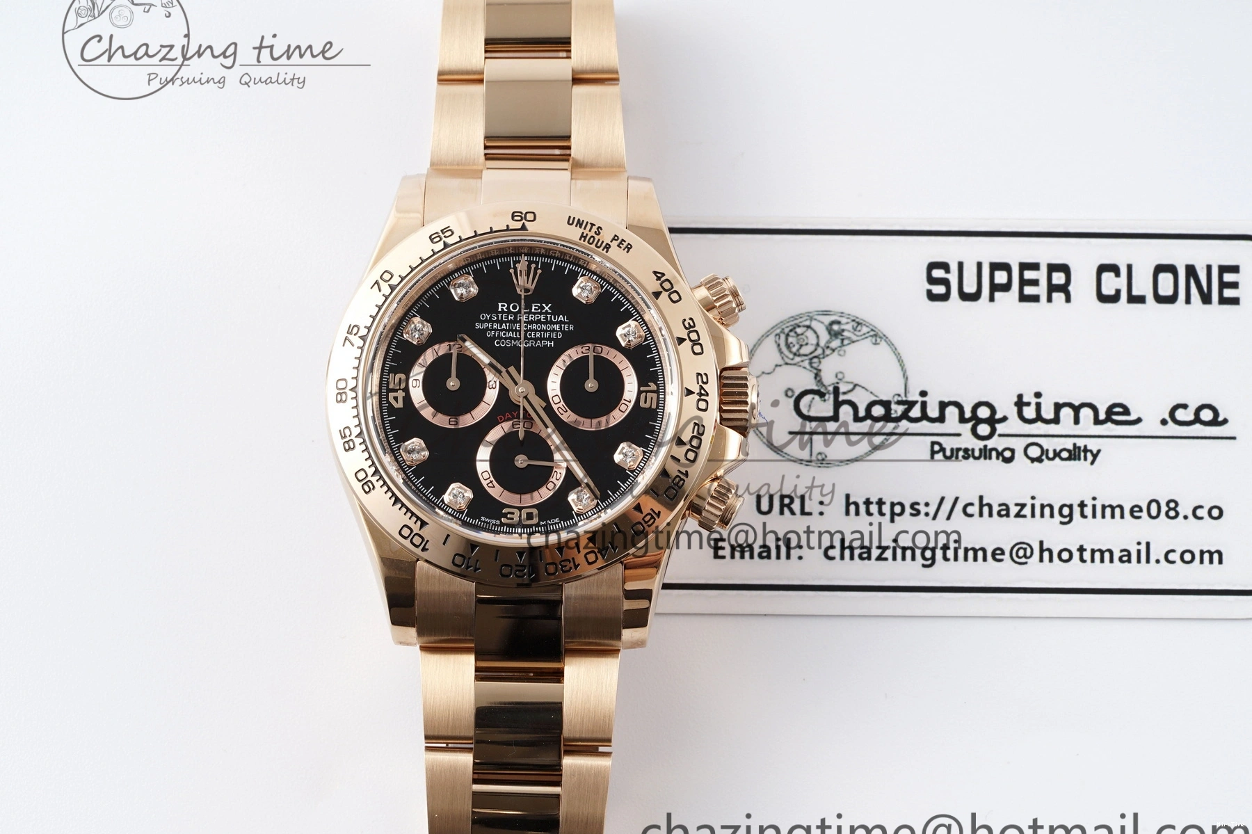 MiroTime 1227 Daytona 116505 BTF 1:1 Best Edition Black Diamonds Dial on RG Bracelet SA Snug 2118